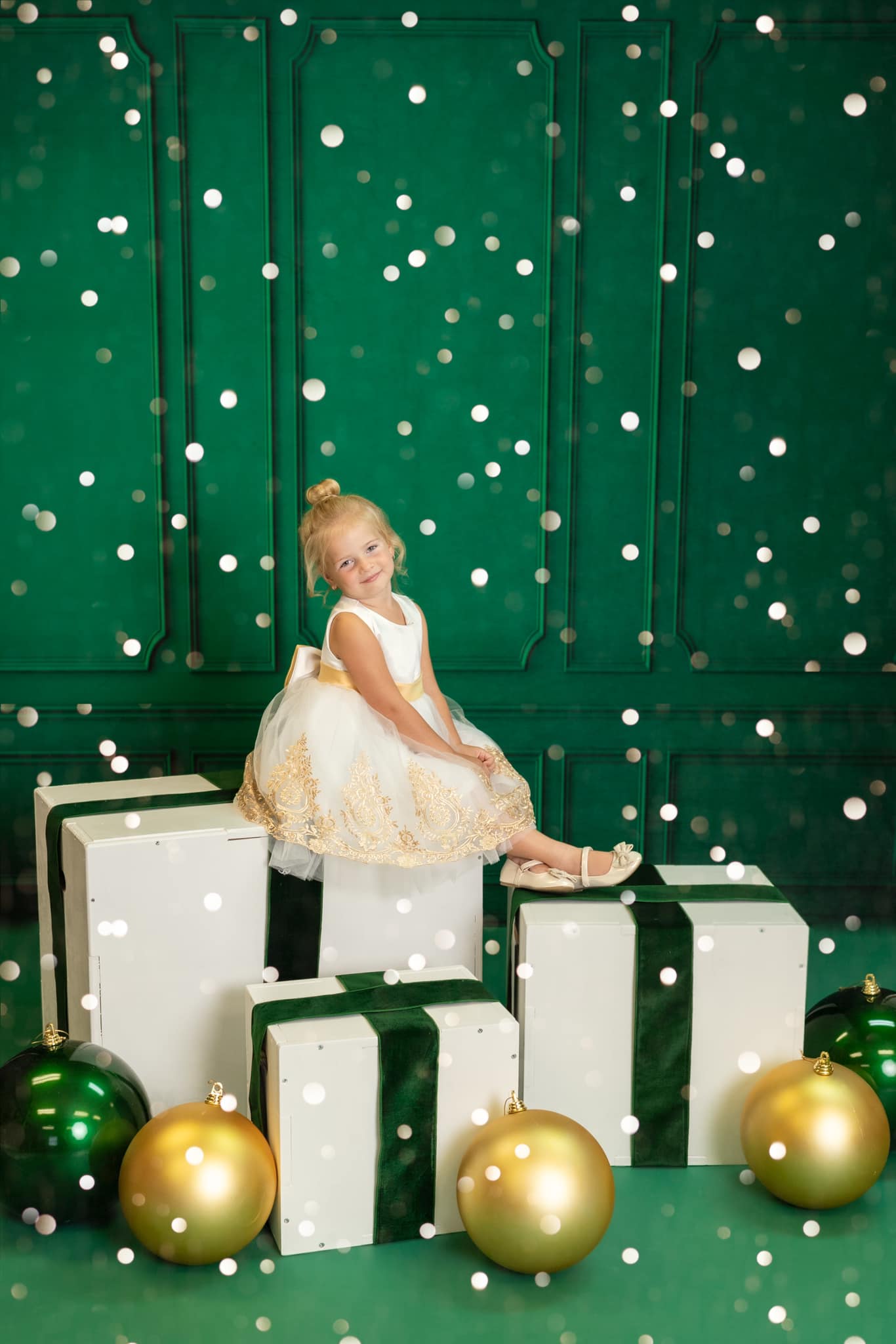 Kate Weihnachten Vintage Grün Wand Hintergrund für Fotografie