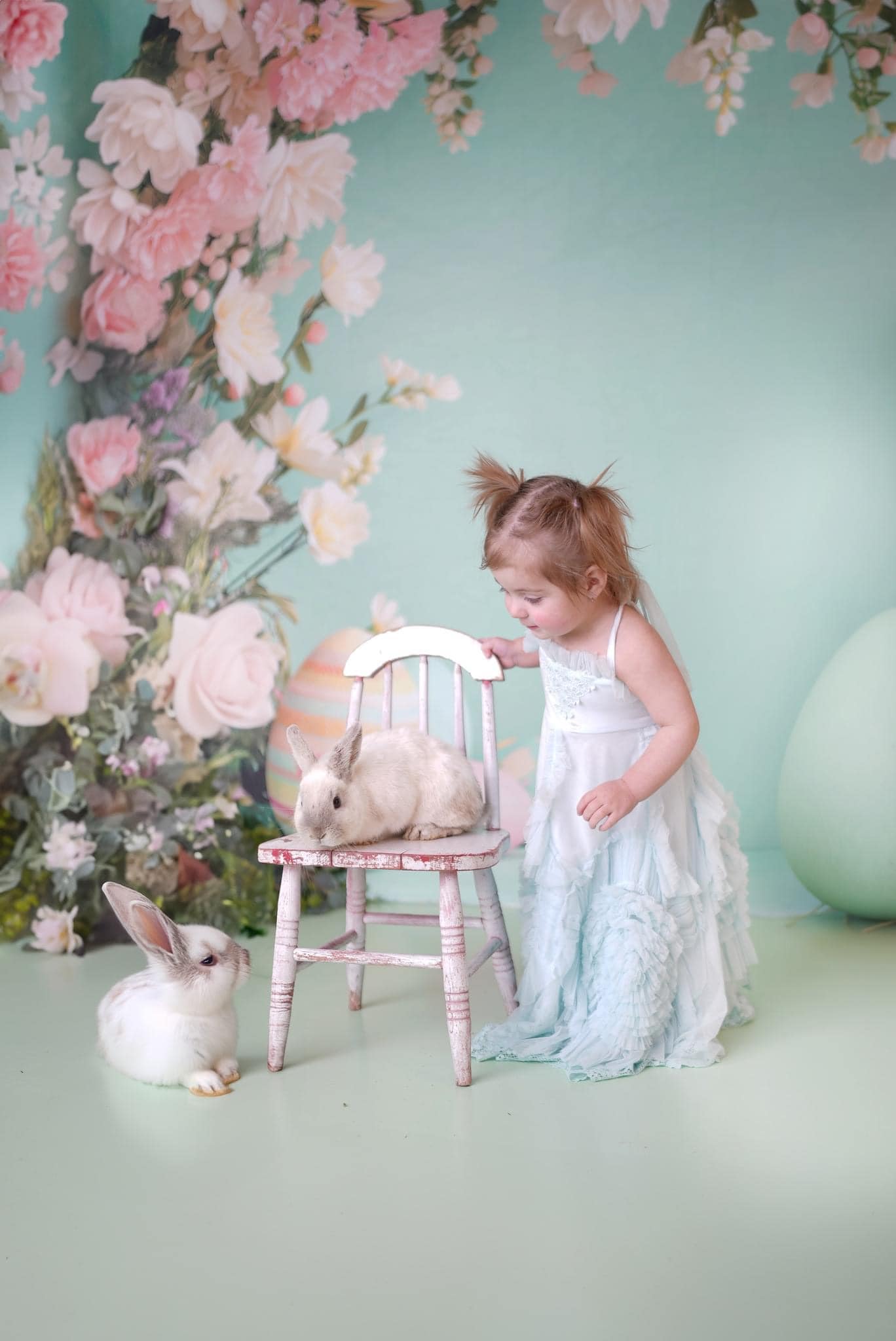 Kate Grüne Ostern Frühling Hintergrund mit Blumen Hintergrund von Patty Roberts