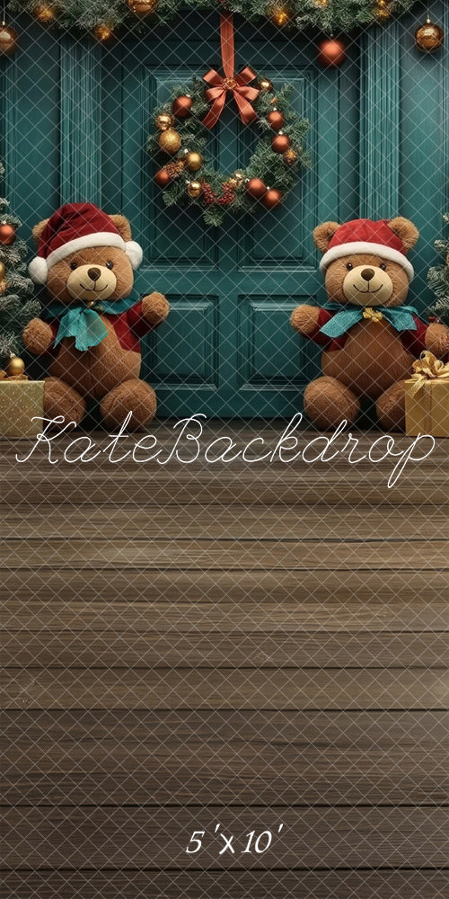 Kate Sweep Weihnachten-Baum Teddybär Kombi-Hintergrund Entworfen von Lidia Redekopp