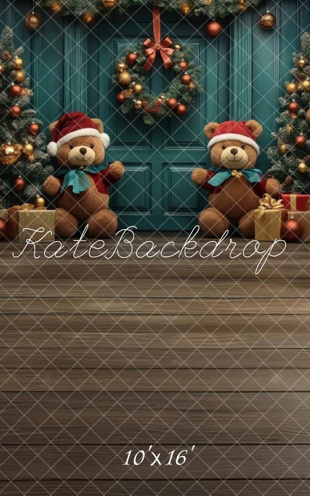 Kate Sweep Weihnachten-Baum Teddybär Kombi-Hintergrund Entworfen von Lidia Redekopp