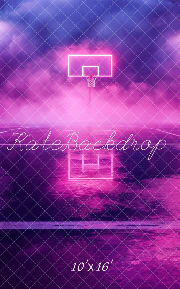 Kate Basketballplatz in Neonfarben Kombi-Hintergrund von Patty Robert