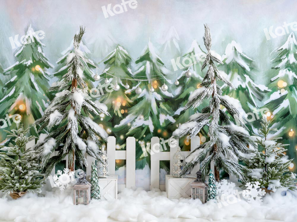 Kate Weihnachten Hintergrund Bäume zu verkaufen Schnee Wald entworfen von Emetselch