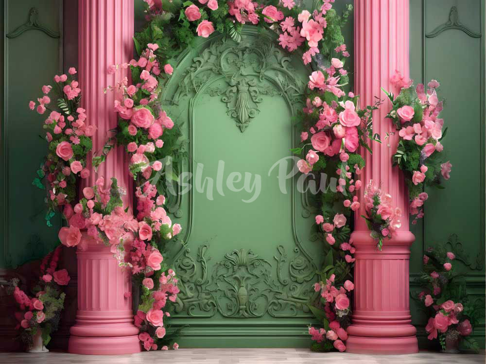 Kate Fantasie Puppenhaus Wand Floral Hintergrund von Ashley Paul