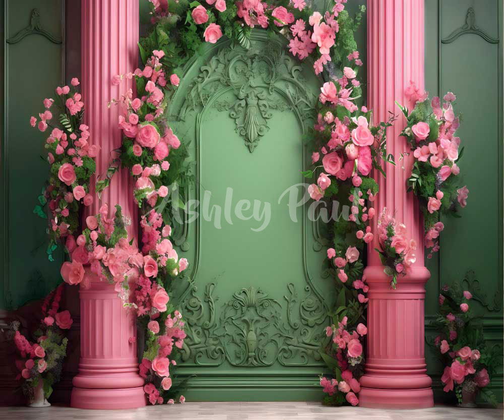 Kate Fantasie Puppenhaus Wand Floral Hintergrund von Ashley Paul