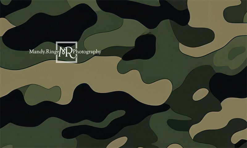 Kate Armee Camouflage Muster Grün Hintergrund von Mandy Ringe Fotograf