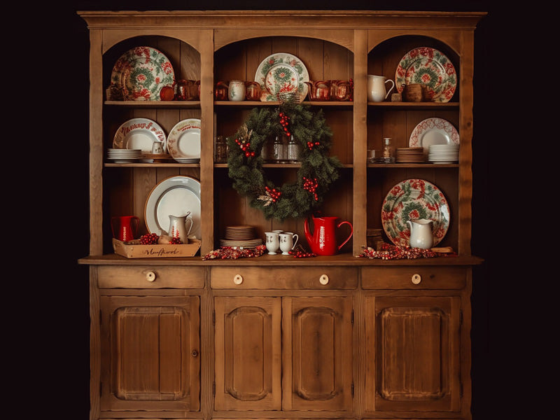 Kate Weihnachtsküche Vintage Schrank Hintergrund für Fotografie