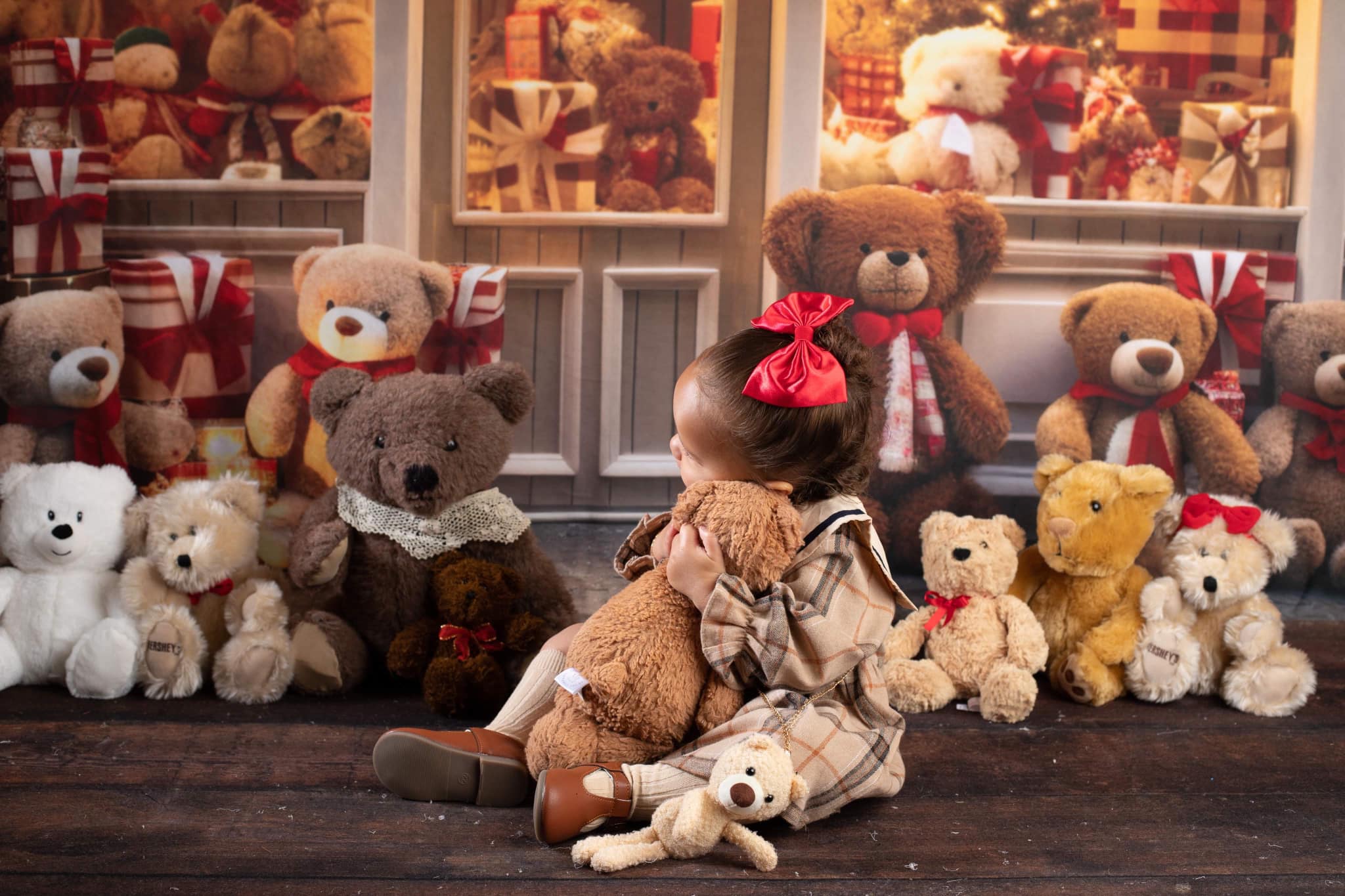 Kate Weihnachten Teddybär Store Hintergrund von Chain Photography