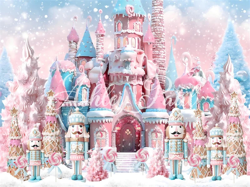 Kate Winter Weihnachten Rosa Nussknacker Schloss Hintergrund von Ashley Paul