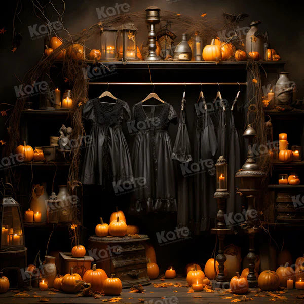 Kate Hexenkleid Kleiderschrank Halloween Hintergrund für Fotografie