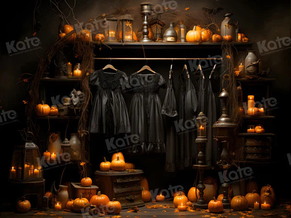 Kate Hexenkleid Kleiderschrank Halloween Hintergrund für Fotografie