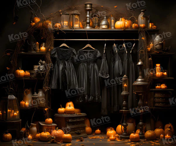 Kate Hexenkleid Kleiderschrank Halloween Hintergrund für Fotografie