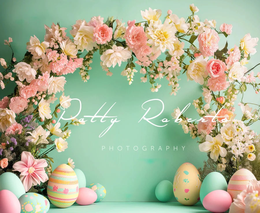 Kate Grüne Ostern Frühling Hintergrund mit Blumen Hintergrund von Patty Roberts