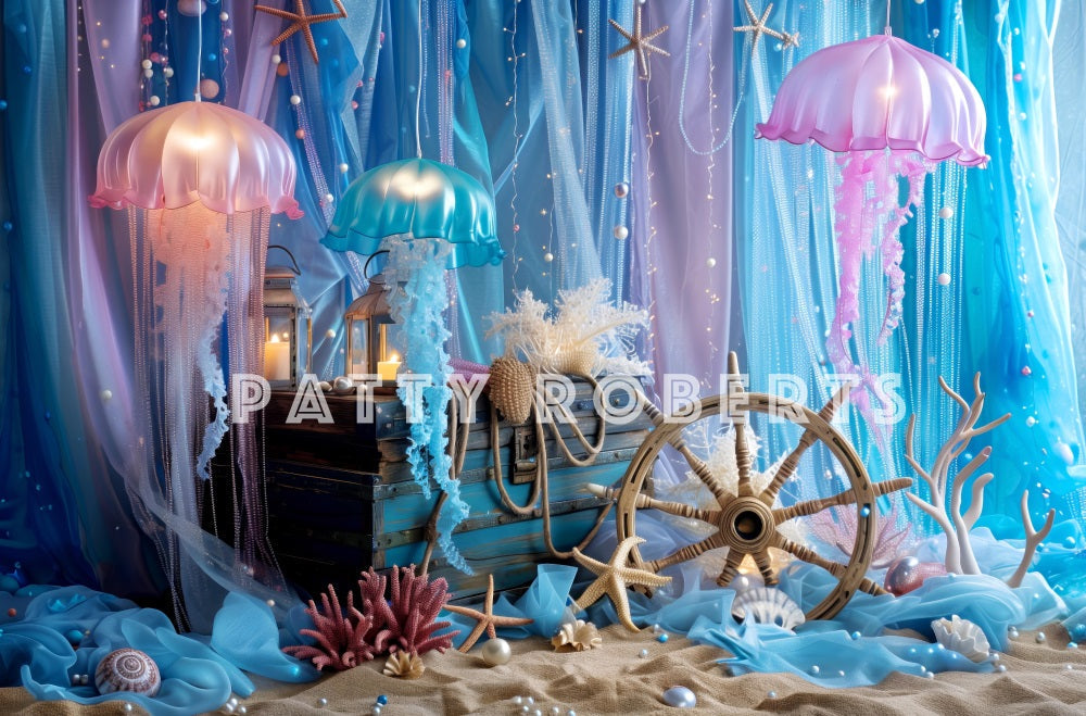 Kate Sommer Unterwasser Meerjungfrauenreich Hintergrund Entworfen von Patty Robert