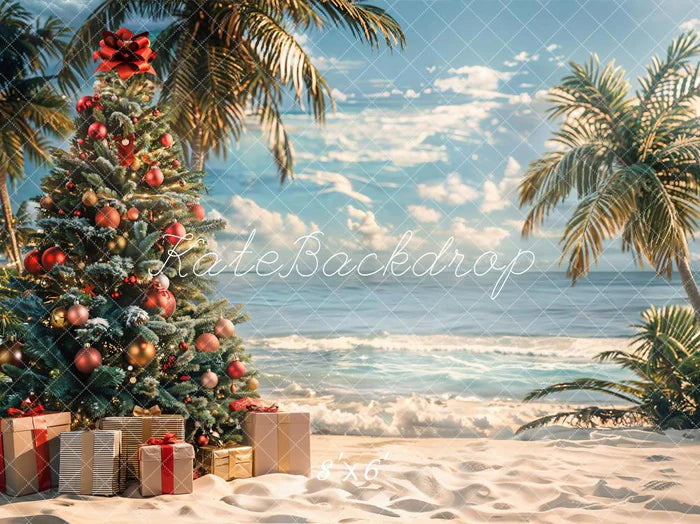 Kate Tropical Weihnachten Meer Strand Kulisse entworfen von Emetselch