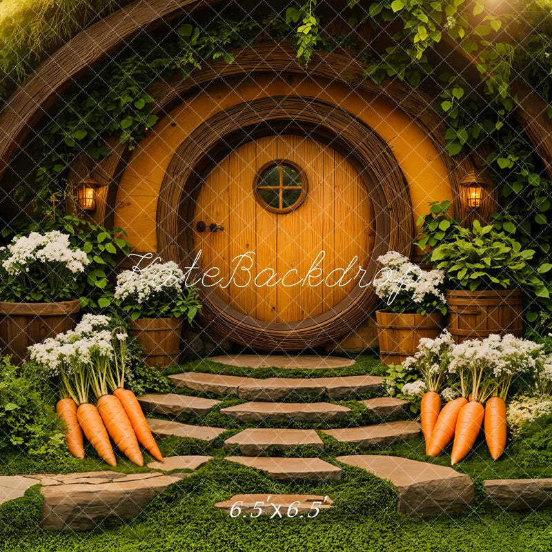 Kate Ostern Hobbit Haus Wald Hintergrund entworfen von Emetselch