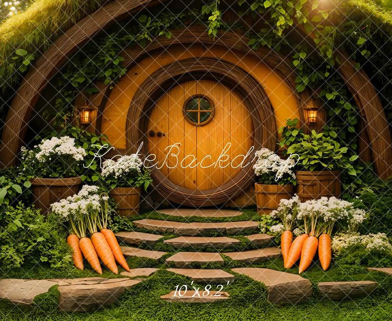 Kate Ostern Hobbit Haus Wald Hintergrund entworfen von Emetselch