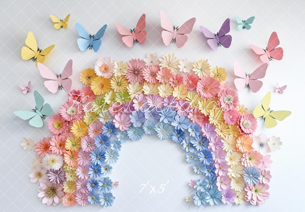 Kate Cake Smash Papier Regenbogen Schmetterling Hintergrund entworfen von Kerry Anderson