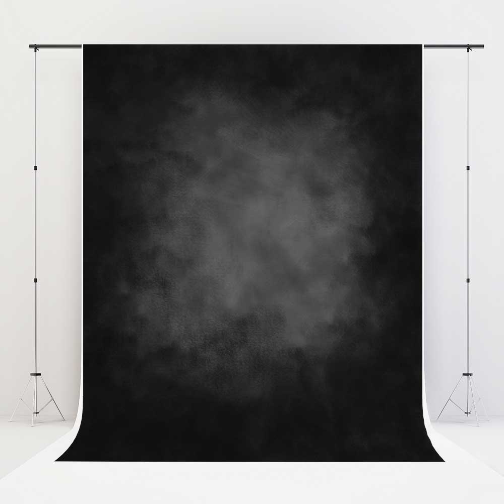 Kate Cold Black Around Gray Texture Abstract Backdrop Portrait - Katebackdrop