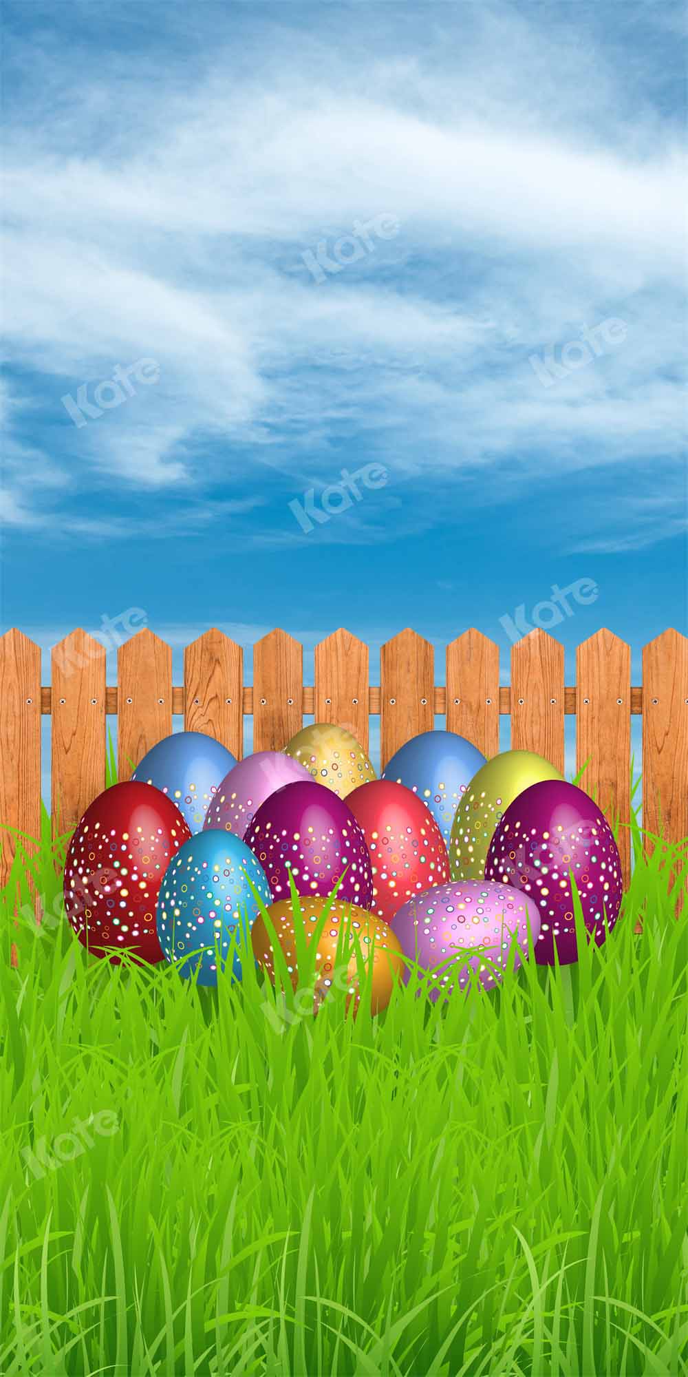 Kate Kombibackdrop Ostern Ostereier  Blauer Himmel Hintergrund - Kate Backdrop.de