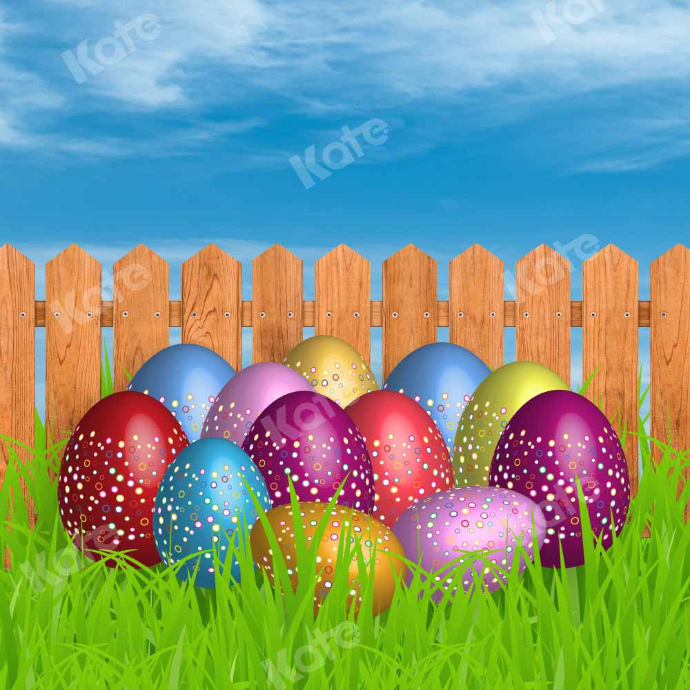 Kate Kombibackdrop Ostern Ostereier  Blauer Himmel Hintergrund - Kate Backdrop.de