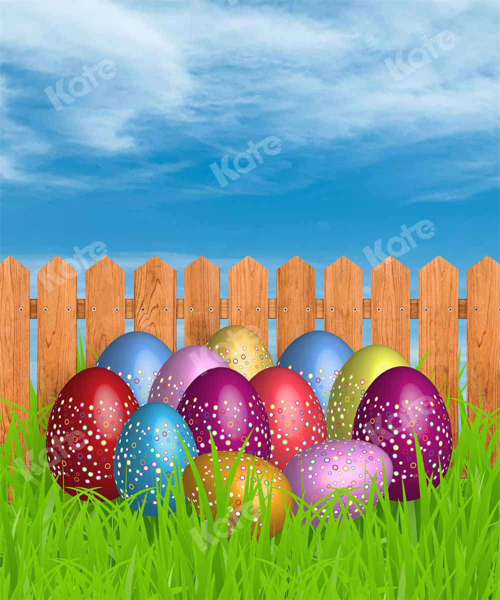 Kate Kombibackdrop Ostern Ostereier  Blauer Himmel Hintergrund - Kate Backdrop.de