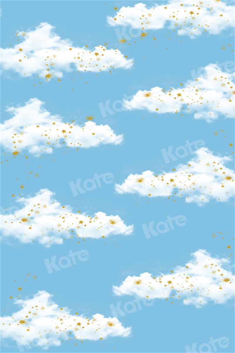 Kate Kombibackdrop Blau Himmel Hintergrund Wolken neugeboren - Kate Backdrop.de