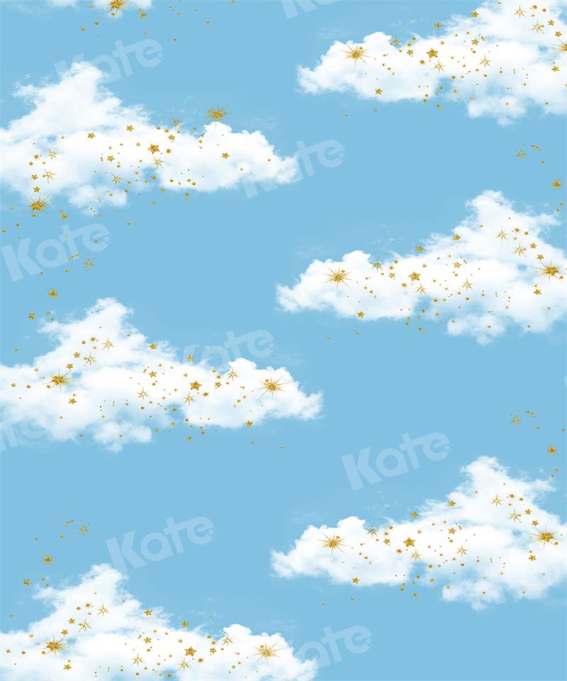 Kate Kombibackdrop Blau Himmel Hintergrund Wolken neugeboren - Kate Backdrop.de