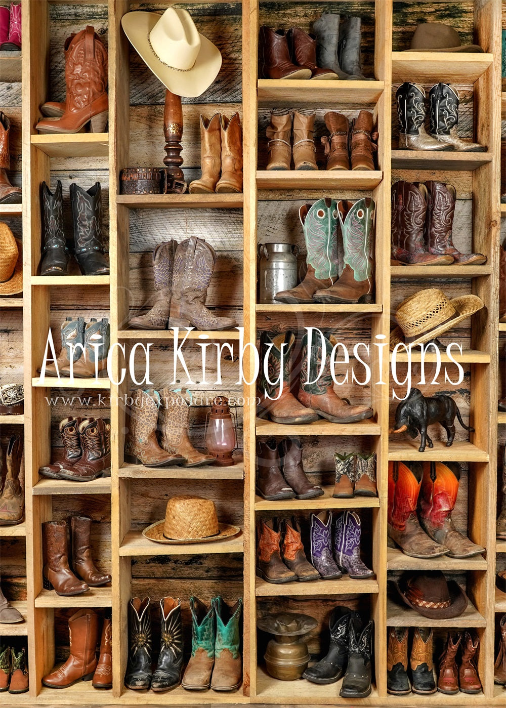 Kate Cowboy Stiefel Hintergrund von by Arica Kirby - Kate Backdrop.de