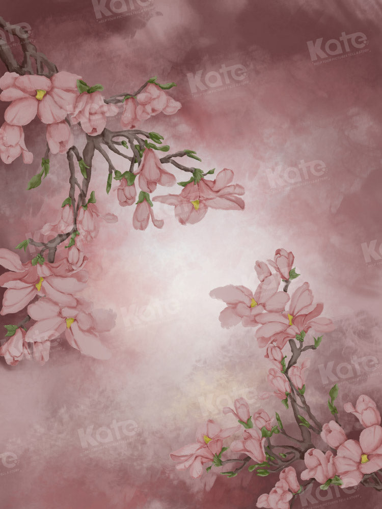 Kate Frühling Fine Art Pink Floral Hintergrund von GQ