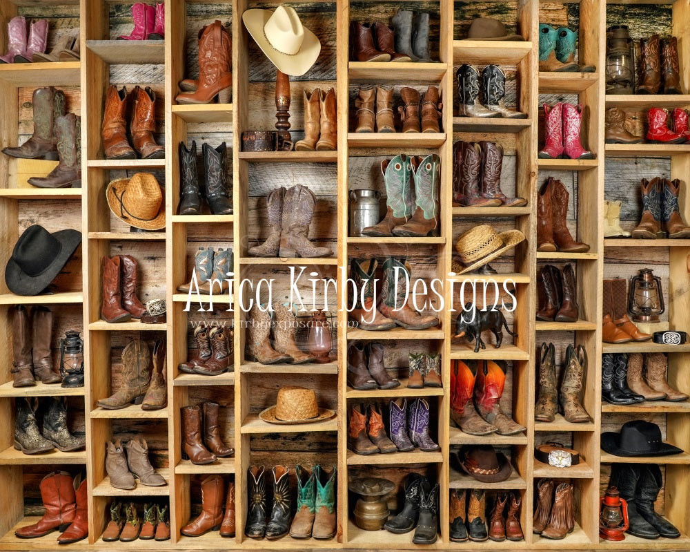 Kate Cowboy Stiefel Hintergrund von by Arica Kirby - Kate Backdrop.de