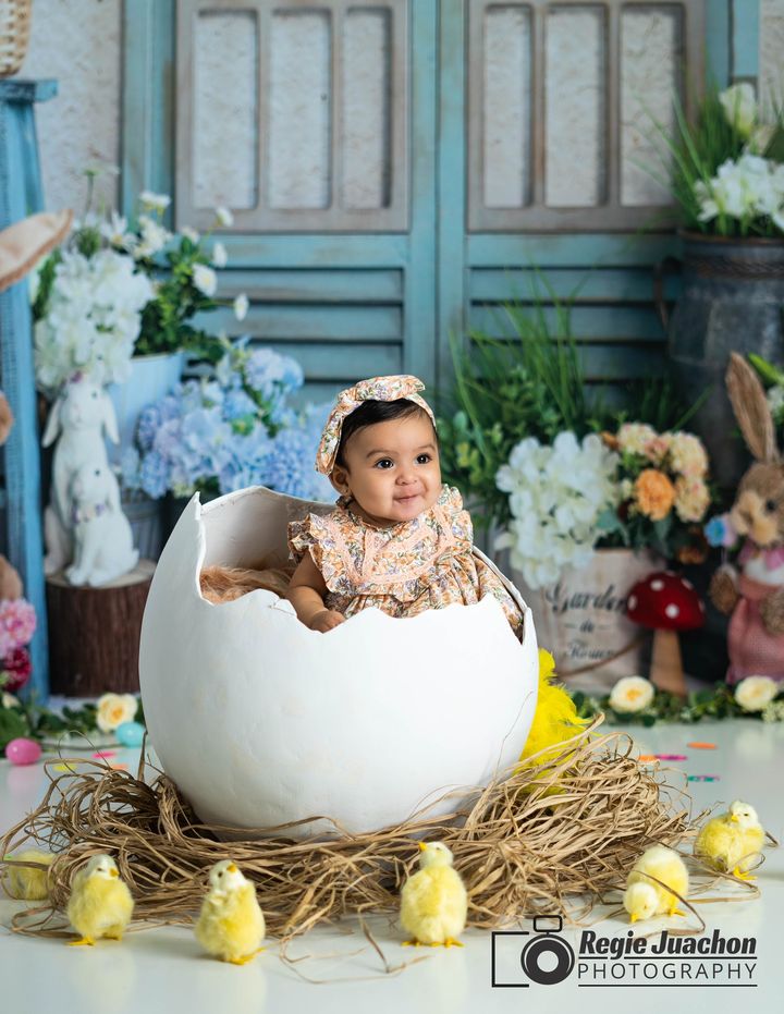 Kate Weiße Ostern Blume Hase Hintergrund für Fotografie