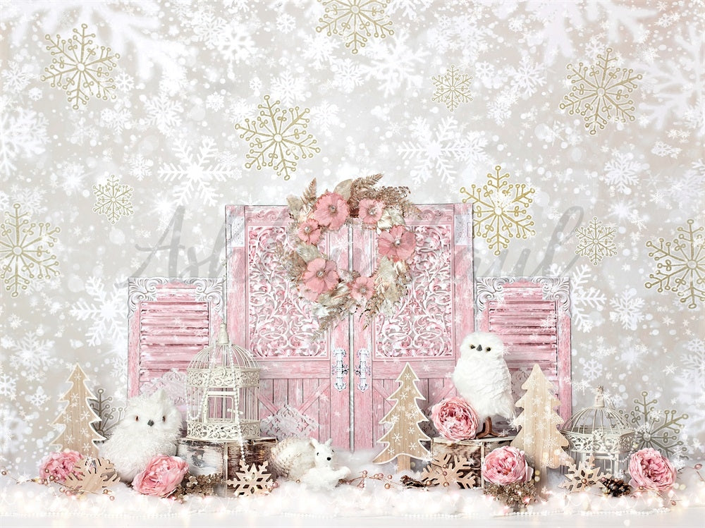 Kate Shabby Chic Wintertiere Hintergrund von Ashley Paul