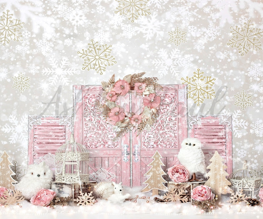 Kate Shabby Chic Wintertiere Hintergrund von Ashley Paul