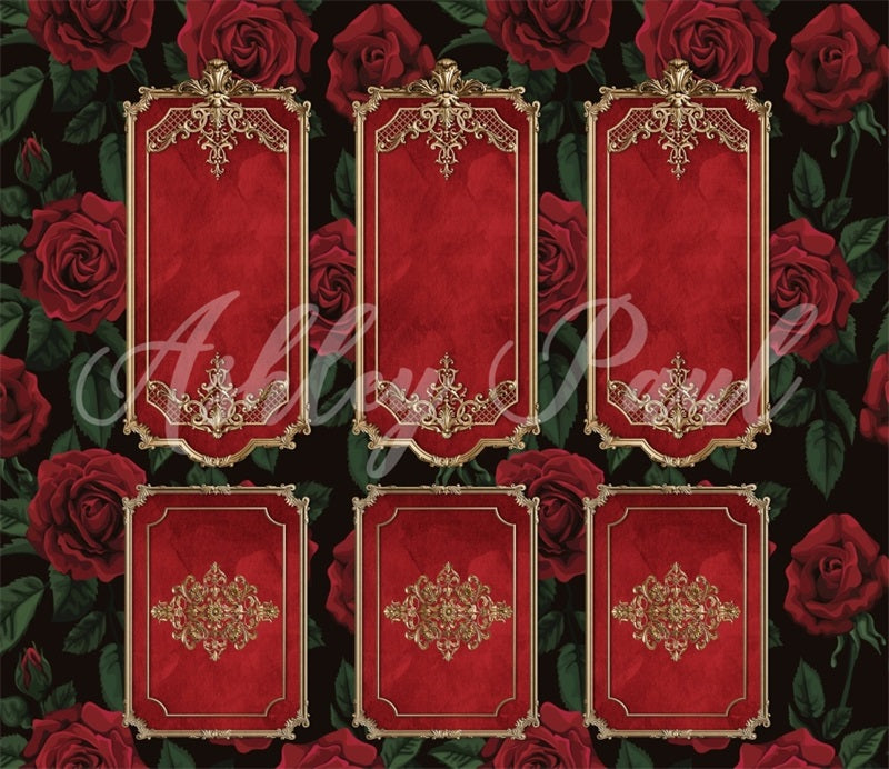 Kate Valentinstag Rosen Retro Wand Hintergrund von Ashley Paul