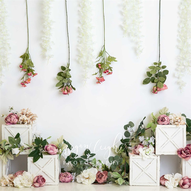 Kate Blush Boho Floral Boxes Hintergrund