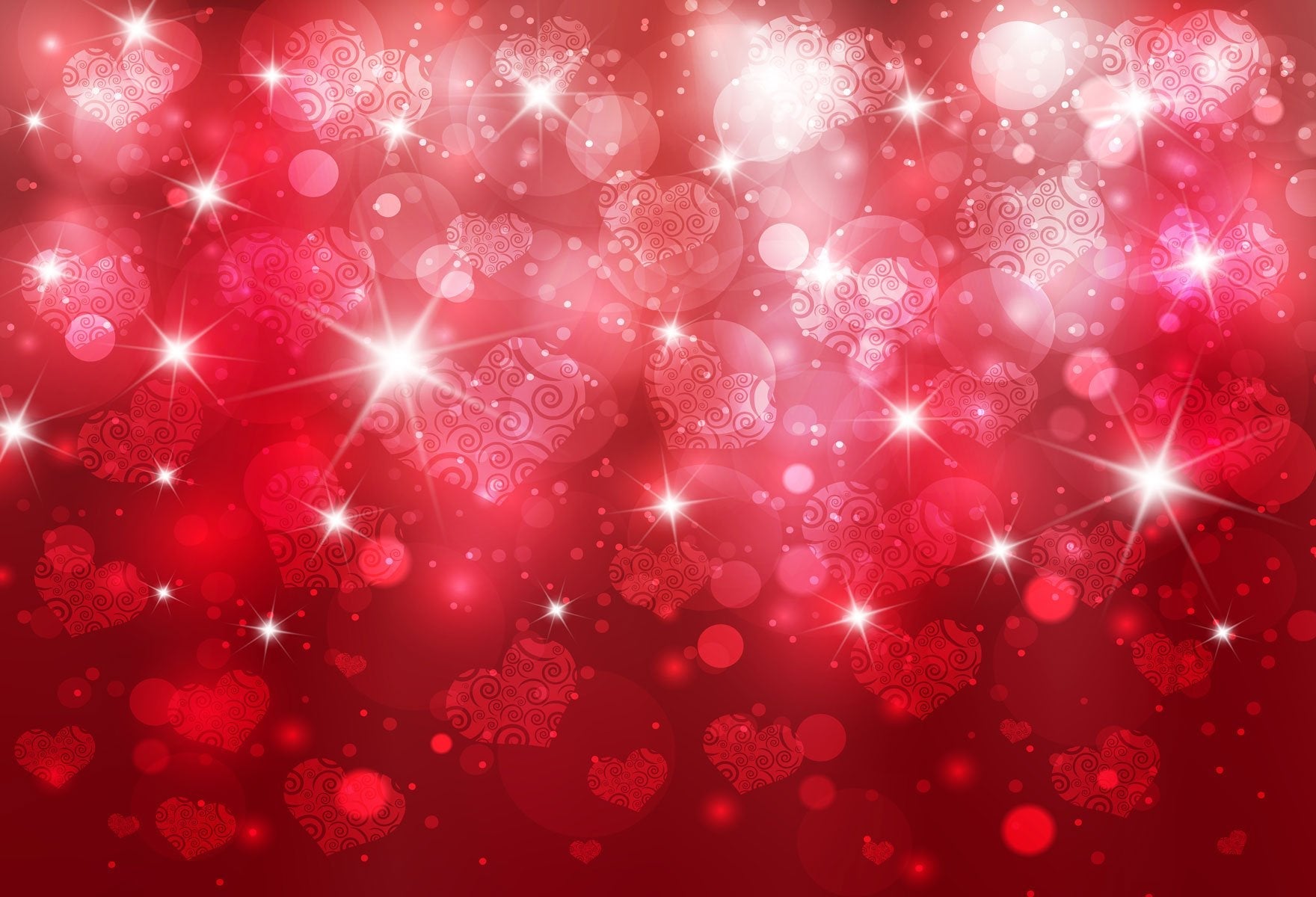 Katebackdrop：Kate Shining Heart Red Background Backdrop for Photography