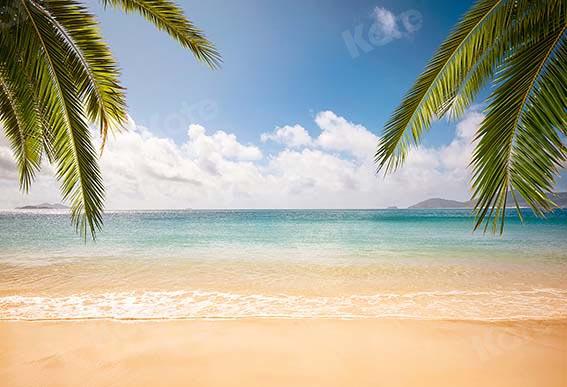 Kate Sommer Strand blauen Himmel Hintergrund Landschaft von Chain Photography - Kate Backdrop.de