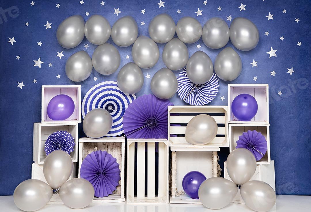 Kate Cake Smash Sterne Luftballons Party Geburtstag Hintergrund von Emetselch - Kate Backdrop.de