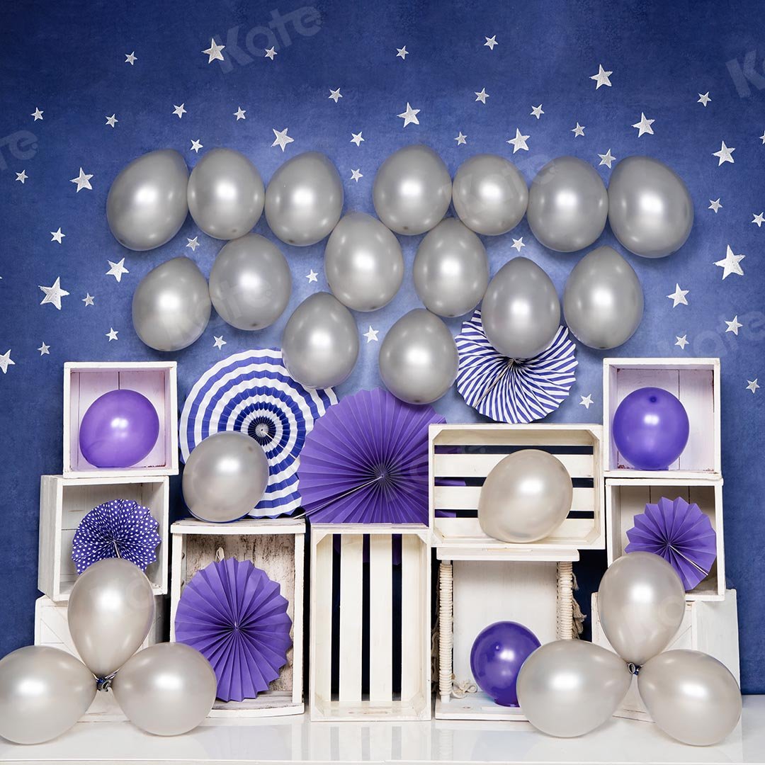 Kate Cake Smash Sterne Luftballons Party Geburtstag Hintergrund von Emetselch - Kate Backdrop.de