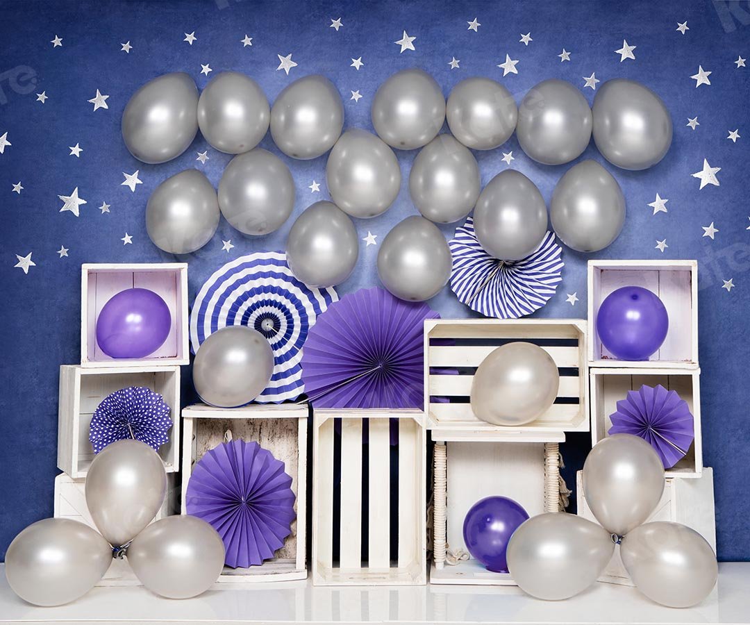 Kate Cake Smash Sterne Luftballons Party Geburtstag Hintergrund von Emetselch - Kate Backdrop.de