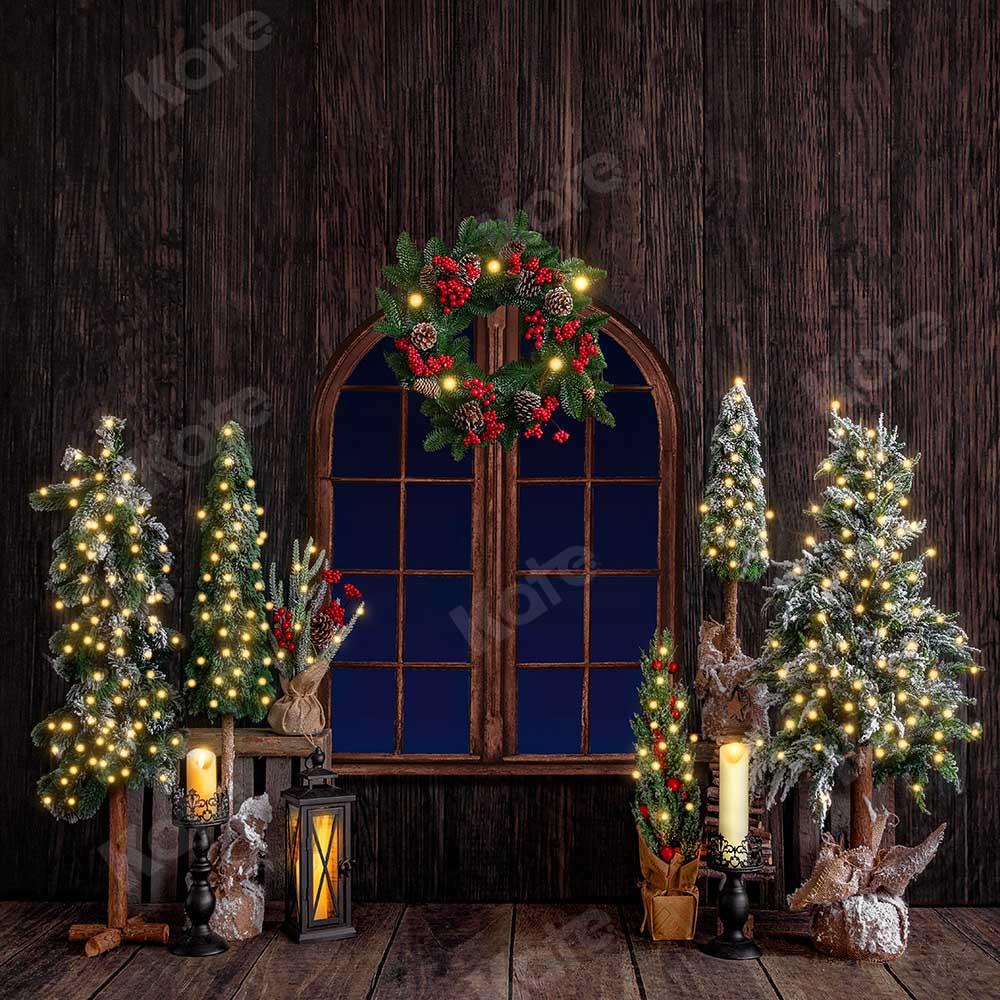 Kate Weihnachten Fenster Holz Hintergrund  von Emetselch - Kate Backdrop.de