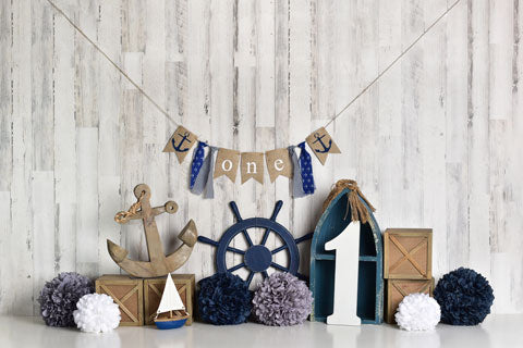 Kate Rudder Anchor Sailor Kinder Kulisse für den Sommerkuchen Smash Designed by Mandy Ringe Photography - Kate Backdrop.de