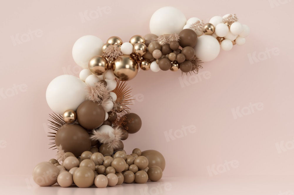 Kate Boho Luftballons Hintergrund Cake Smash Herbst von Uta Mueller Photography - Kate Backdrop.de