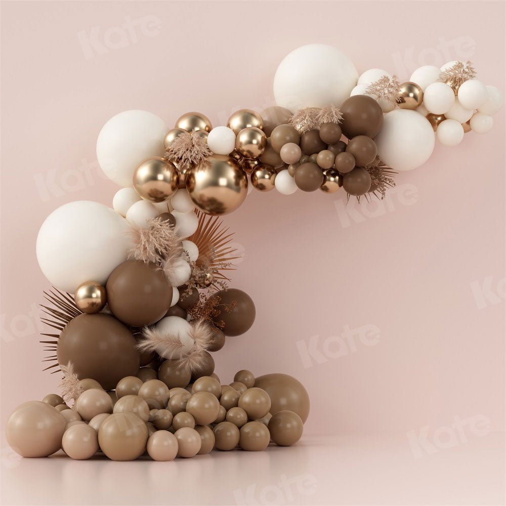 Kate Boho Luftballons Hintergrund Cake Smash Herbst von Uta Mueller Photography - Kate Backdrop.de