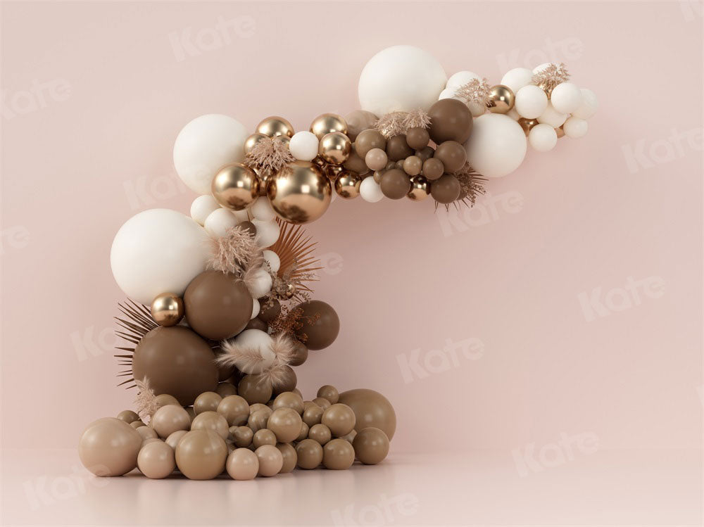 Kate Boho Luftballons Hintergrund Cake Smash Herbst von Uta Mueller Photography - Kate Backdrop.de