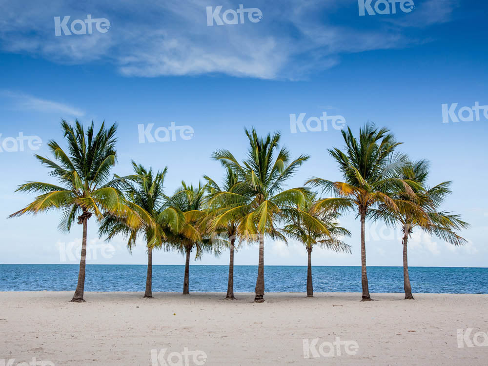 Kate Sommer Strand Hintergrund Kokosnussbaum von Chain Photography - Kate Backdrop.de